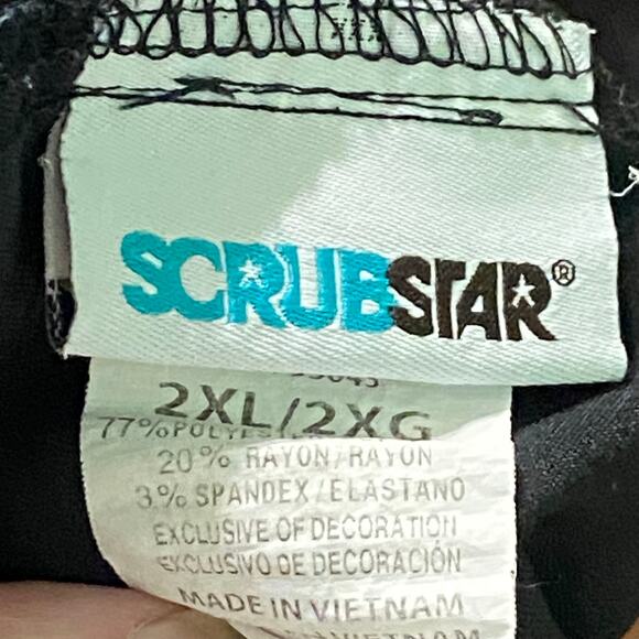 Lynx ScrubStar Pants 2X Elastic Waist Drawstring Pocket Flare Leg 2 pcs Medical - Picture 8 of 9